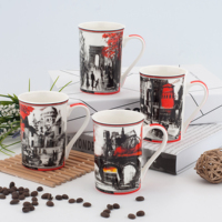 Tasses en céramique pour café et thé, décalcomanie moderne imprimée, bon marché, vente en gros, pièces
