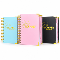 Agenda 2026 2027 A4 à spirale avec couverture en papier, logo personnalisé, coffret cadeau promotionnel, vues hebdomadaires/mensuelles/journales