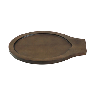 2025 Usine Offre Spéciale Fonte Fajita Pan Sizzling Plate avec Base en Bois Style Design Vintage pour la Friture au Gaz - Product Image 3