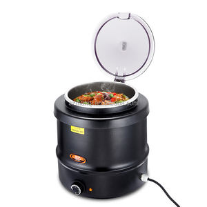 หม้อต้มซุปไฟฟ้าสแตนเลสสำหรับโรงแรม <span class=keywords><strong>บุฟเฟ่ต์</strong></span> งานจัดเลี้ยง หม้ออุ่นซุปสำหรับงานแต่งงาน งานเลี้ยง และบริการจัดงานต่างๆ - Product Image 5