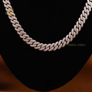 Cadena de Cuello Estilo Hip Hop Premium con Brillantes Diamantes Moissanite para un Estilo Impresionante Inspirado en la Cultura Urbana - Product Image 1