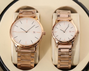 Reloj de Lujo de Alta Gama para Pareja con Movimiento de Cuarzo Preciso, Esfera con Diseño de Sol, Marcadores de Hora con Puntas y Correa de Acero Inoxidable - Product Image 2