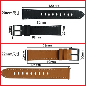 Correas de Reloj de Cuero de Calidad Empresarial BEEFLYPOWER para Hombre o Mujer, Correa de 20 mm 22 mm para Samsung Galaxy Watch 3 Huawei - Product Image 4
