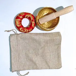 Klankschalen Chakra Goedkope Tibetaans Custom Aanpasbare 3 Inch Nepalese Gold Yoga Klangschale Handgemaakte Healing Nepal Maan