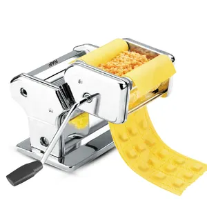 Mini máquina para hacer Pasta, máquina para hacer fideos, máquina Manual para hacer ravioles de acero inoxidable