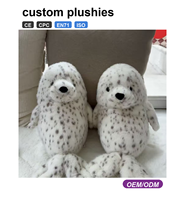 Peluche de témoin de mer tacheté réaliste en gros, jouet en peluche doux et câlin, 15 ans, fabriqué en usine, écologique, certifié CE, cadeau
