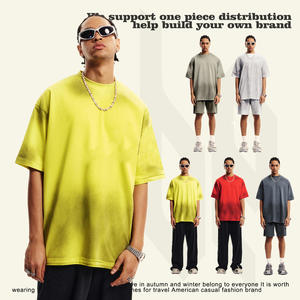 مخصص بالجملة للرجال Sorona Tech Mambo خط العنق الصغير تي شيرت مصنوع من العمر القذرة بأكمام قصيرة تيشيرتات للرجال - Product Image 3