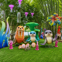 Hewan Robot untuk Pameran Aktivitas Kebun Binatang Tahan Air di Mal, Hewan Animatronik Kartun Realistis Ukuran Asli, Hewan Mekanik