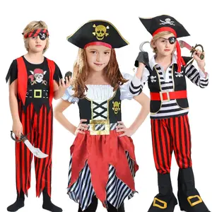 할로윈 가장 무도회 카니발 의상 소년 해적 역할 놀이 드레스 세트 어린이 해적 의상