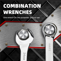 Juego de Llaves Fijas de Acero de Doble Propósito y Doble Cabeza Directo de Fábrica con Acabado Cromado OEM Personalizable Métrico Abrazadera de Plástico para Coches