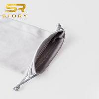 Pochette à cordon en microfibre douce STORY pour lunettes de soleil, étui de protection personnalisé avec logo, accessoires pour lunettes