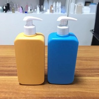 Shangji — bouteille carrée plate en plastique HDPE, emballage de bouteilles pour shampoing et shampoing, 450ml et 550ml, 28/410