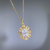 Collier pendentif en moissanite ovale 1,5 carat en forme de fleur, en argent 925 plaqué or 18 carats, avec chaîne en forme de chaise, certifié GRA, style victorien