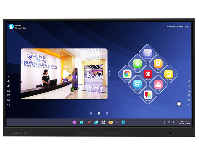 Factory Latest 98 Inch Interactive Whiteboard Touch Screen TV Flat Panel IFPD with 20 Touch Points and Tempered Glass Surface