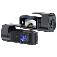 Nouvelle caméra de tableau de bord de voiture 4K UHD à 2 objectifs, connexion WiFi au téléphone, vision nocturne, enregistreur DVR pour véhicule
