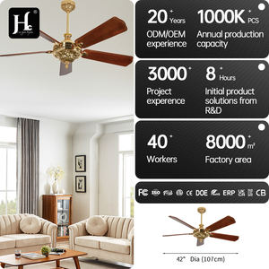 Ventilateur de plafond à télécommande à 5 pales en bois, design moderne, décoration intérieure, avec lumière LED - Product Image 4