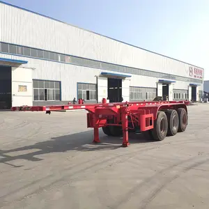 China Produktion 20 Fuß 40 Fuß Skelett-Schienenwagen Container Skelett-Lkw