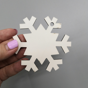 Entrepôt américain, ornement de Noël en bois de sublimation double face en MDF avec ruban rouge et corde de chanvre pour sapin de Noël - Product Image 5