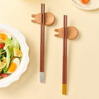Ensemble de baguettes en bois de santal, boîte en forme de dôme chinoise, écologique, réutilisable, surface antiadhésive, durable, style luxe léger, personnalisé