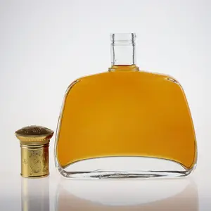 700ml Factory wholesale plating gold crystal glass vodka spirit glass bottle