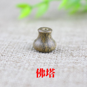 ลูกปัดเจดีย์ไม้จันทน์สีเขียวขนาดใหญ่ขัดเงาสำหรับสร้อยข้อมือสร้อยข้อมือเครื่องประดับสร้อยคอ - Product Image 1