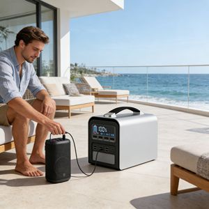 Station d'alimentation portable à onde sinusoïdale pure 600W, générateur solaire 384Wh, camping, extérieur, alimentation de secours d'urgence - Product Image 3