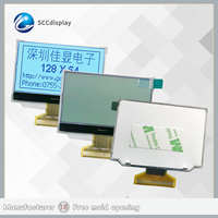 Layar LCD Monokrom 12864-789 STN Abu-abu Positif Lampu Latar Putih ST7565R/ST7567 3.3V 30 Pin MIPI COB Modul LCD