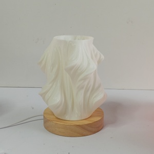 Нестандартная плиссированная 3D-печатная лампа-ваза из PETG, светодиодный ночник, USB 5В 3Вт, настольное освещение с пультом ДУ, креативный декор для дома, индивидуальный подарок - Product Image 4
