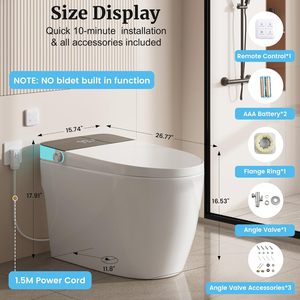 <span class=keywords><strong>WC</strong></span> intelligent en céramique de luxe, sanitaires automatiques, salle de bain intelligente - Product Image 2