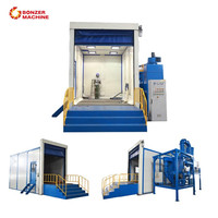 Cabine de sablage manuelle pour grandes structures en acier, sur mesure