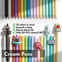 Stylo Macaron Thème Halloween en Gros avec Breloques PVC Fixées, Encre Noire Lisse, Rétractable – Idéal pour Étudiants et Promotions Commerciales