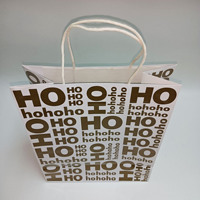 Sacs cadeaux de Noël de luxe personnalisés en gros SP2461 avec logo, sacs de shopping en papier d'art écologique avec poignée en ruban aseptique