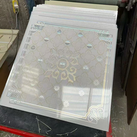 Paneles de Techo de PVC Cuadrados Modernos, Impermeables y Resistentes al Fuego, 60x60, para Uso en Hoteles y Hospitales, Instalación de Rejilla de Techo
