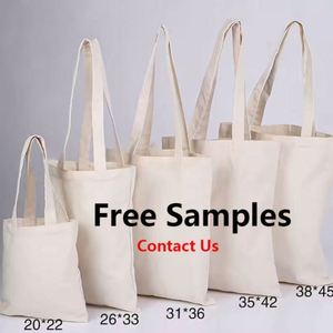 Sacs fourre-tout en toile de coton personnalisables avec impression de logo, sacs de shopping publicitaires portables - Product Image 6