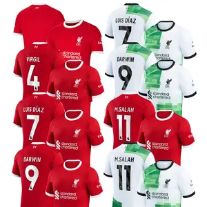 2023/24 Liverpool Fußballtrikots Heim-Fußball-Auswärtstrikots individuelles drittes viertes einfarbiges Einheitsshirt Anzug #4 #7 #9 Darwin #11 M.Salah