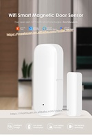 Sensor de Puerta Inteligente WiFi Tuya, Detectores de Puerta Abierta/Cerrada, Alerta/Sonido de Notificación por Aplicación WiFi, Alarma de Seguridad con Alexa y Google Home