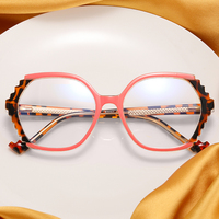MS 82097 2023 nuevas mujeres marco cuadrado engranaje diseño TR90 + CP óptico Anti-Luz Azul gafas marco moda colorido logotipo personalizado