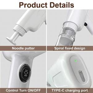 Machine à pâtes électrique automatique sans fil, manuelle, pour la découpe et le pressage de la pâte à spaghetti, avec 6 moules - Product Image 4