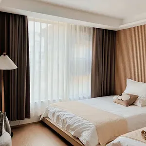 Ev 2 by suite duş otel perdeleri perdeler oturma odası pencere stor perde otel için karartma perdesi