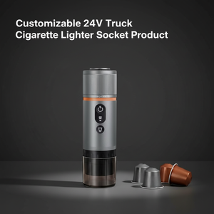 Portable 	   Machine à expresso semi-automatique, machine à expresso de voyage, <span class=keywords><strong>12V</strong></span>, pour voiture, camping, petite, électrique, chauffe en 2,5 minutes, exclusive pour les camions - Product Image 1