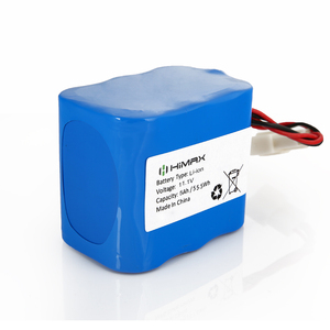 18650 <span class=keywords><strong>Lithium</strong></span> <span class=keywords><strong>Battery</strong></span> Pack 3S 4S 11.1V 12V 3500mAh 5200mAh 6600mAh cho thiết bị điện tử cầm tay-oem bán buôn nhà máy - Product Image 1