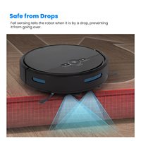Aspirateur robot électrique intelligent 3 en 1 avec fonction de nettoyage automatique, recharge automatique et filtre HEPA pour la maison et l'hôtel