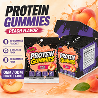 Eiwit Gummies met Eiwit Private Label Suiker Vrij Gummy Supplement OEM Aangepaste Smaak Fabrikant