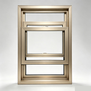 Fenêtre à double battant en PVC de style américain, coulissante verticalement, à bascule, pour la décoration de maisons résidentielles - Product Image 1