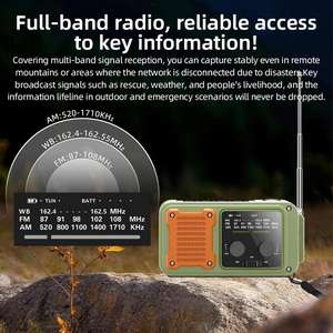 <span class=keywords><strong>Radio</strong></span> d'urgence IBN 2026, <span class=keywords><strong>radio</strong></span> <span class=keywords><strong>portable</strong></span> multifonctionnelle à manivelle pour situations d'urgence en extérieur, toutes bandes - Product Image 4