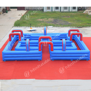 Labyrinthe gonflable d'enfants pour la lutte de pistolet à eau, labyrinthe gonflable vente commerciale labyrinthe gonflable extérieur bon marché pour des jeux d'étiquette de l'eau - Product Image 4