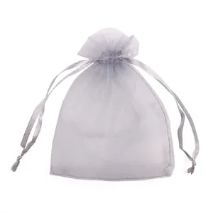 7x9cm couleurs personnalisées en gros sacs en maille transparente pochette d'emballage de savon petit sac cadeau en organza à cordon