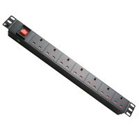 Accesorio de gabinete 19 "1U UK/EU Tipo PDU para gabinete de rack de red para estándar internacional de 19"
