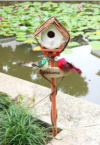Luxurious Blue <strong>Birdhouse</strong> for Outdoor Garden Bird Watching Hanging <strong>Birdhouses</strong> for Wooden Hummingbird and Bluebird House - Product Image 5