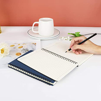 Couleurs vibrantes couverture en papier kraft tampons d'écriture de taille personnalisée et cahier à double spirale